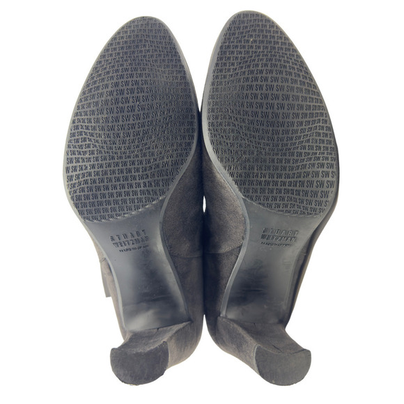 Stuart Weitzman Dark Gray Suede Over The Knee Thigh High Heeled Boots US 7 - Picture 8 of 13